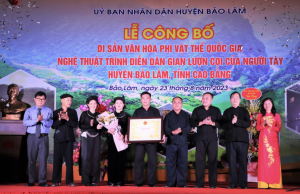 Công bố di sản văn hóa phi vật thể Quốc gia nghệ thuật trình diễn dân gian Lượn Cọi của người Tày huyện Bảo Lâm 13
